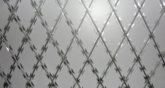 Elektrogalvanized1.5mmx1.5mm Diamond Welded Razor Wire Mesh 0