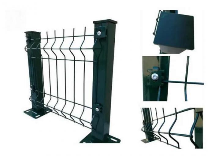 3D Gebogen Mesh Fence wordt gemaakt van hoogte - de draad van het kwaliteits lage koolstofstaal…