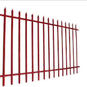 European style hot dipped palisade fencing railway metal palisade fencing