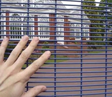 heavy gauge small hole welded Anti climb security fence 358 wire mesh fence