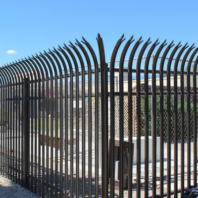 Hot dipped galvanized D Section Pale Metal Palisade Fencing Aluminium For Farm