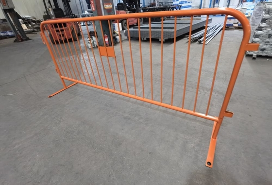 Temporary Perimeter Fencing\Blue Portable Crowd Control Barriers Fence With Flat Feet