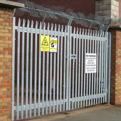 Customized heavy duty palisade fence panels curved top palisade fencing