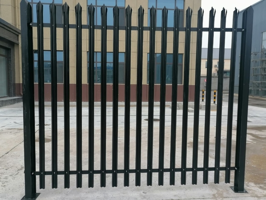 Customized heavy duty palisade fence panels curved top palisade fencing