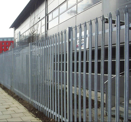 Customized heavy duty palisade fence panels curved top palisade fencing