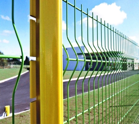 Galvanized Steel 3D Curved Security Welded Fence Panels 50x200mm 50x150mm