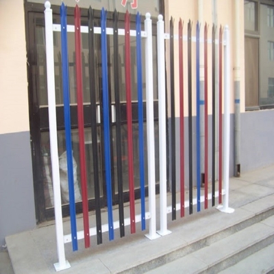 Custom Steel Fencing Black Galvanized Steel Pipe Fence Galvanized Palisade fence