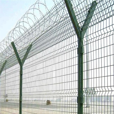 green power  coated Dia 500mm BTO-22 Razor Barbed Wire Airport Security Fence 1.8*30m  for  airport