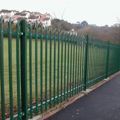 Customized heavy duty palisade fence panels D pale bend head palisade fencing