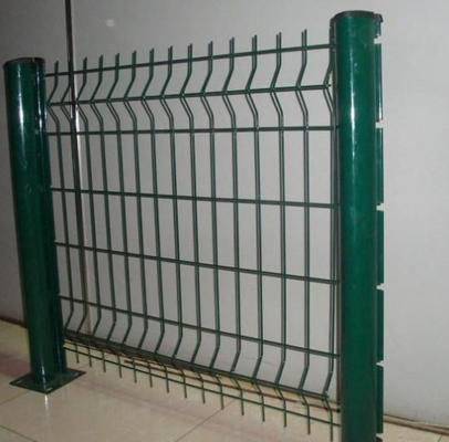Galvanized electrostatic spray or PVC dipped coating SHS  post welded mesh fence