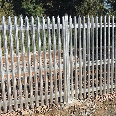 Hot dipped galvanized security steel  D type W type palisade fencing