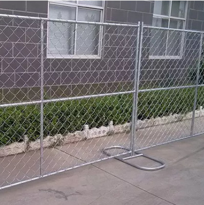 Secure galvanized movable fence temporary chain link fence panels