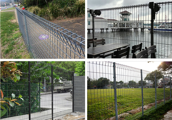 Roll top fence Triangle Bending BRC welded mesh fencing panels