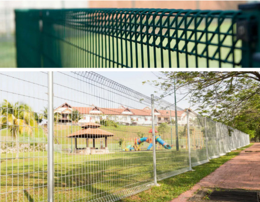 Galvanized Roll-Top Welded Wire Mesh Metal Security Fence  BRC welded mesh fencing panels