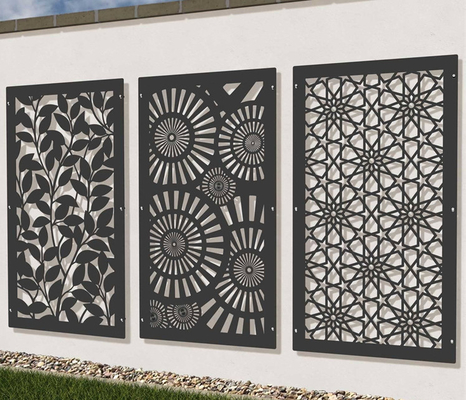 Indoor laser cut privacy screens room dividers Laser cut metal panels Decorative fence panels Laser cut steel screens