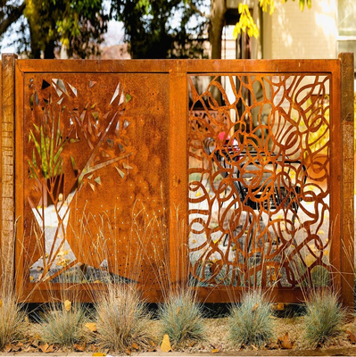 Indoor laser cut privacy screens room dividers Laser cut metal panels Decorative fence panels Laser cut steel screens