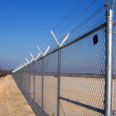Anping  Yuanmai  Line Post 60*2mm  Galvanized   and   power  coated  Airport Perimeter Fencing High Security