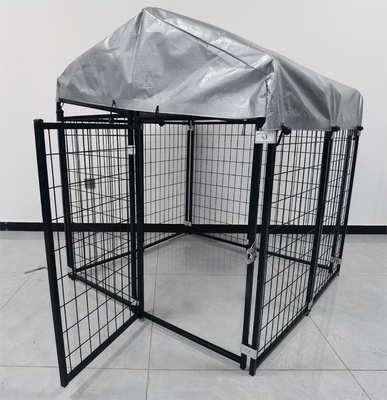Galvanized or pvc coated Single/Double door folding metal dog cage