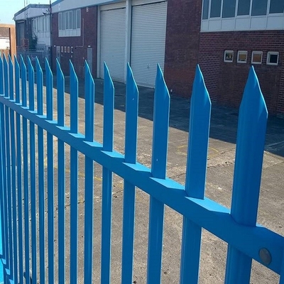 European Style Galvanized And Powder Coated PVC coated W pale and D pale type Palisade Fence