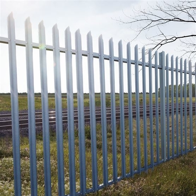 European style hot dipped palisade fencing railway metal palisade fencing