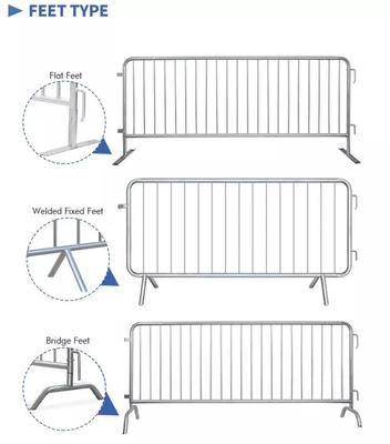 Portable road metal steel galvanized tube Crowd Control Barrier for construction