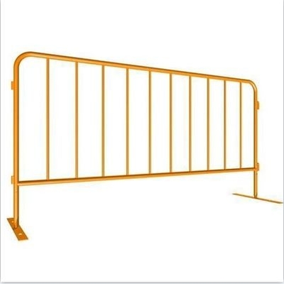 48mm O.D Metal Heavy Duty OEM ODM Steel Barricades Crowd Control 1.5mm Temporary Pedestrian Barriers