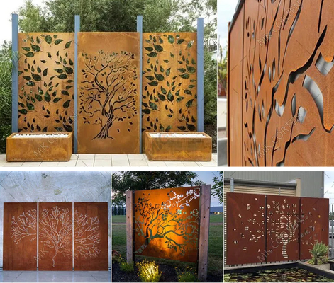 Laser Cut Metal Fence Privacy Panels For Outdoor Garden Fencing