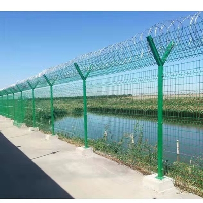 Steel Green Airport Security Fencing Welded Mesh