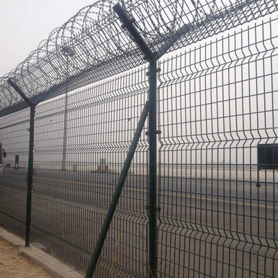 Anping  Yuanmai  Line Post 60*2mm  Galvanized   and   power  coated  Airport Perimeter Fencing High Security