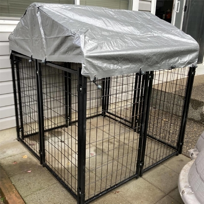 Galvanized or pvc coated Single/Double door folding metal dog cage